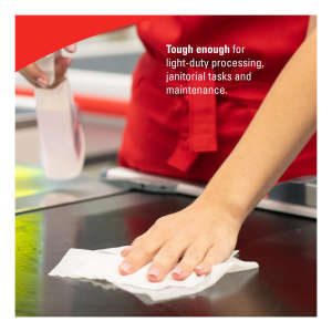 KIM05812, Kimberly Clark, WypAll L30 Heavy Duty, 1/4 Fold, 12.00"x12.50", Synthetic, General Purpose Wipers, White