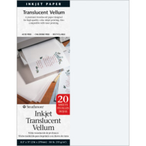 Inkjet & Laser Translucent Vellum Pack, 20 Sheet, 8.5x11 inch