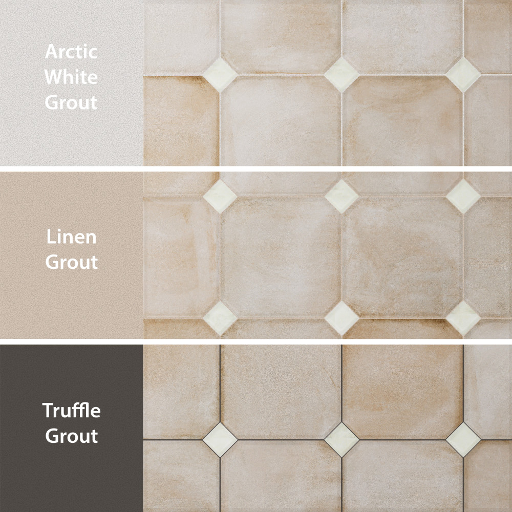 Laverton Octagon Arena with Taco Nieve 7-7/8 in. x 7-7/8 in. Porcelain Floor and Wall Tile