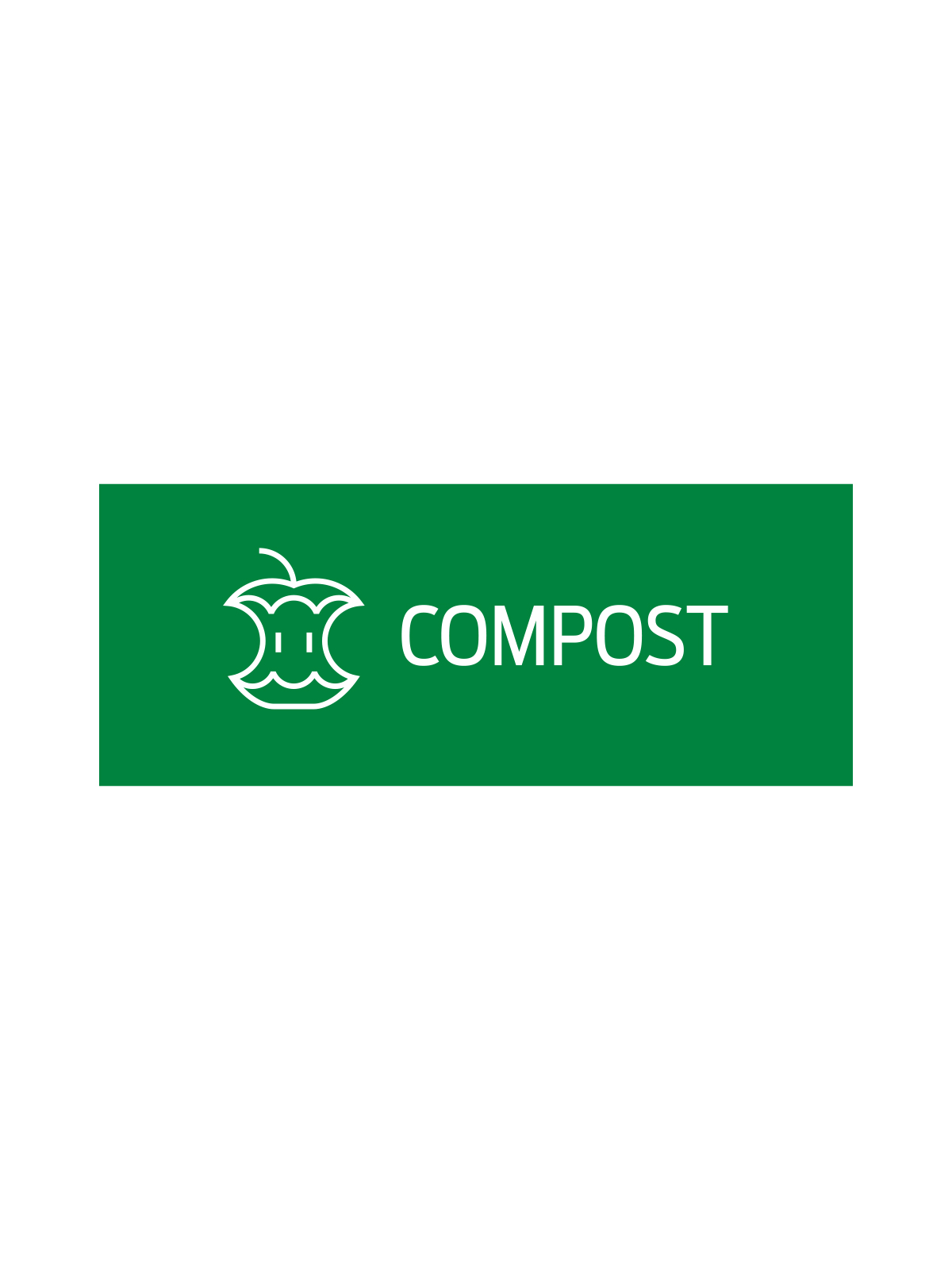 Double compost sign insert for the Rise Series waste and recycling containers