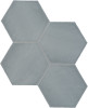 Gemstone Pewter 6×7 Hexagon Field Tile Glossy