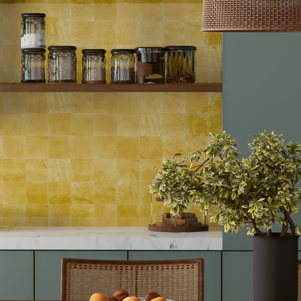 Sample – Menorca Lemon Ceramic Wall Tile