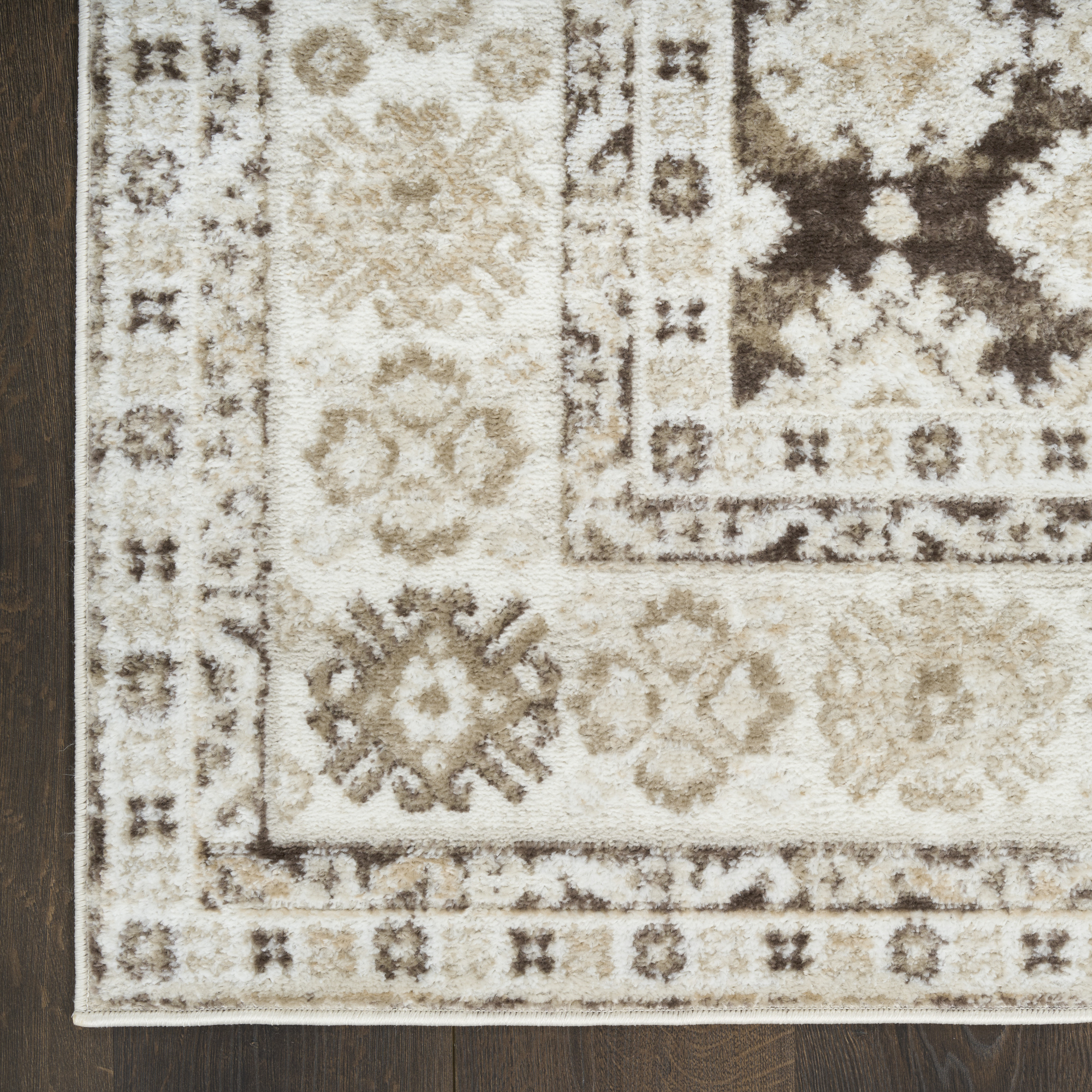 Nourison Dekor 7'10" x 9'10" Ivory Brown Vintage Indoor Rug