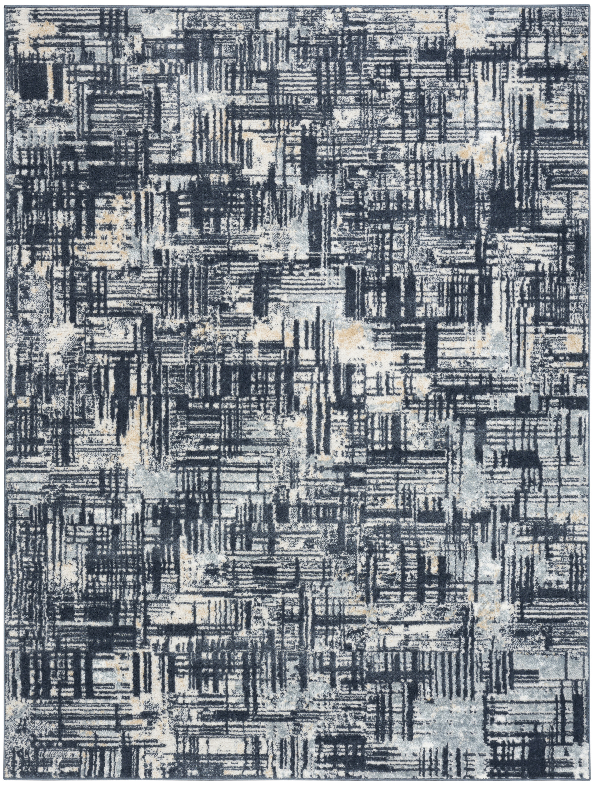 Nourison Dekor 5'3" x 7' Slate Modern Indoor Rug