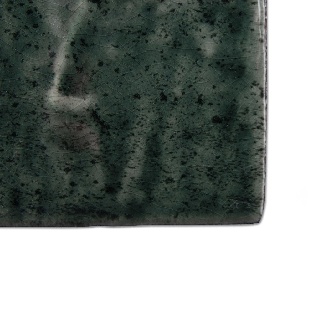 Menorca Forest Black 4 in. x 4 in. Ceramic Wall Tile