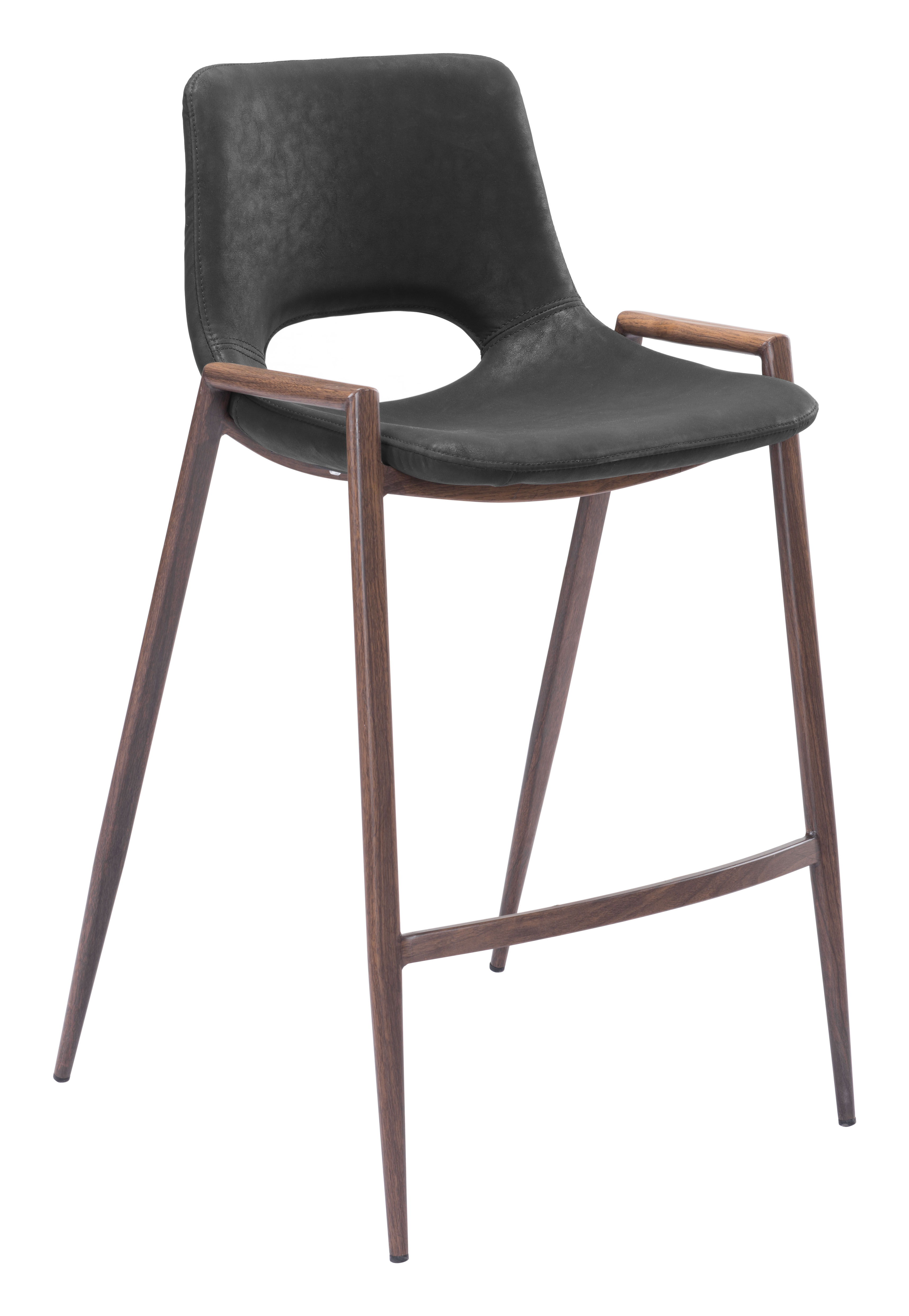 Desi Counter Stool (Set of 2) Black & Walnut product image