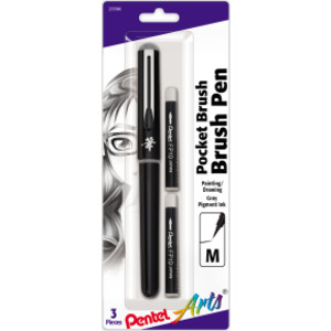 Pocket Brush Pen with 2 Gray Refills