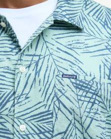 Falmouth Printed Regular Short-Sleeved Shirt Pale Apple