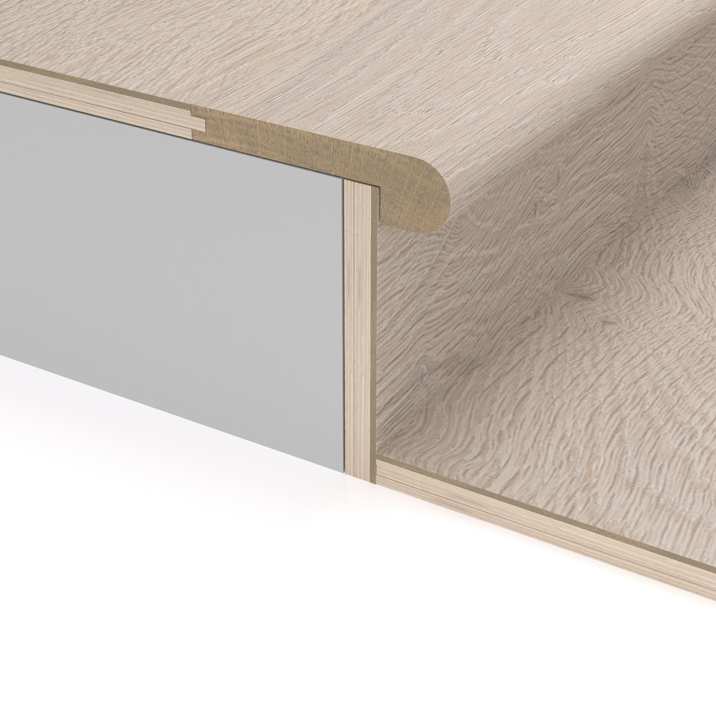 Provincial Ivory First Press Stair Nosing Flush view 3