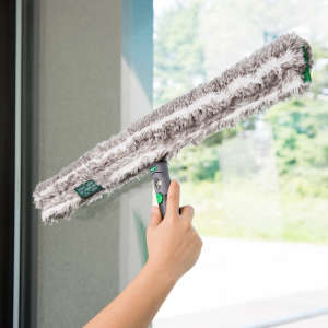 Unger, ErgoTec Ninja, 22", Washer Sleeve, Microfiber, White/Gray