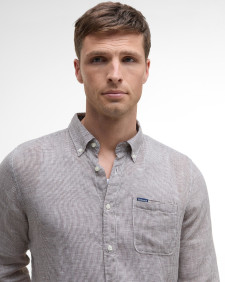 Linton Tailored Long-Sleeved Shirt Dark Oak