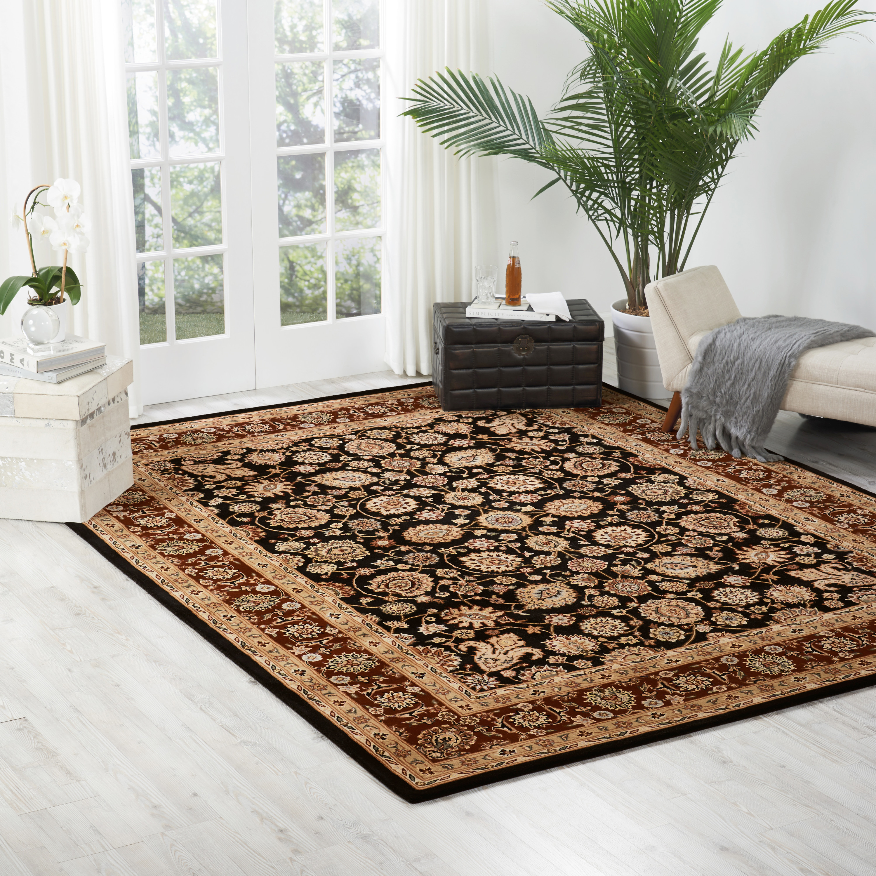 Nourison Nourison 2000 7'9" x 9'9" Black Traditional Indoor Rug