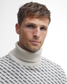 Maglione Masham a collo alto con risvolto 