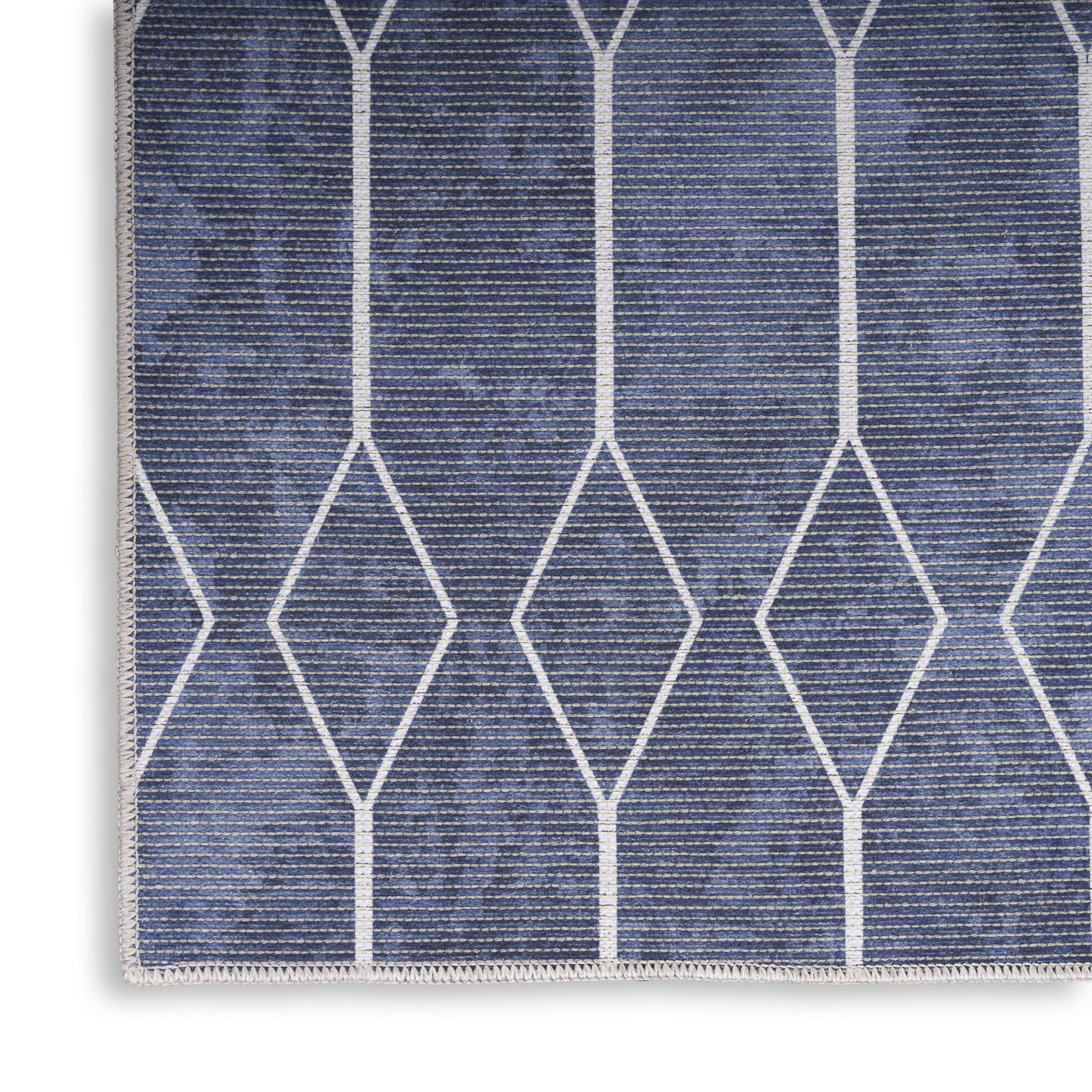 Nourison New Concept Washables 6' x 9' Navy Modern Indoor Rug