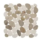 Random Series Beige & Tan Marble 12×12 Cobbles Mosaic Tumbled