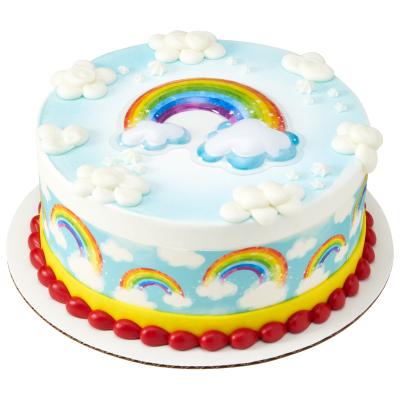 Rainbow with Clouds Cake