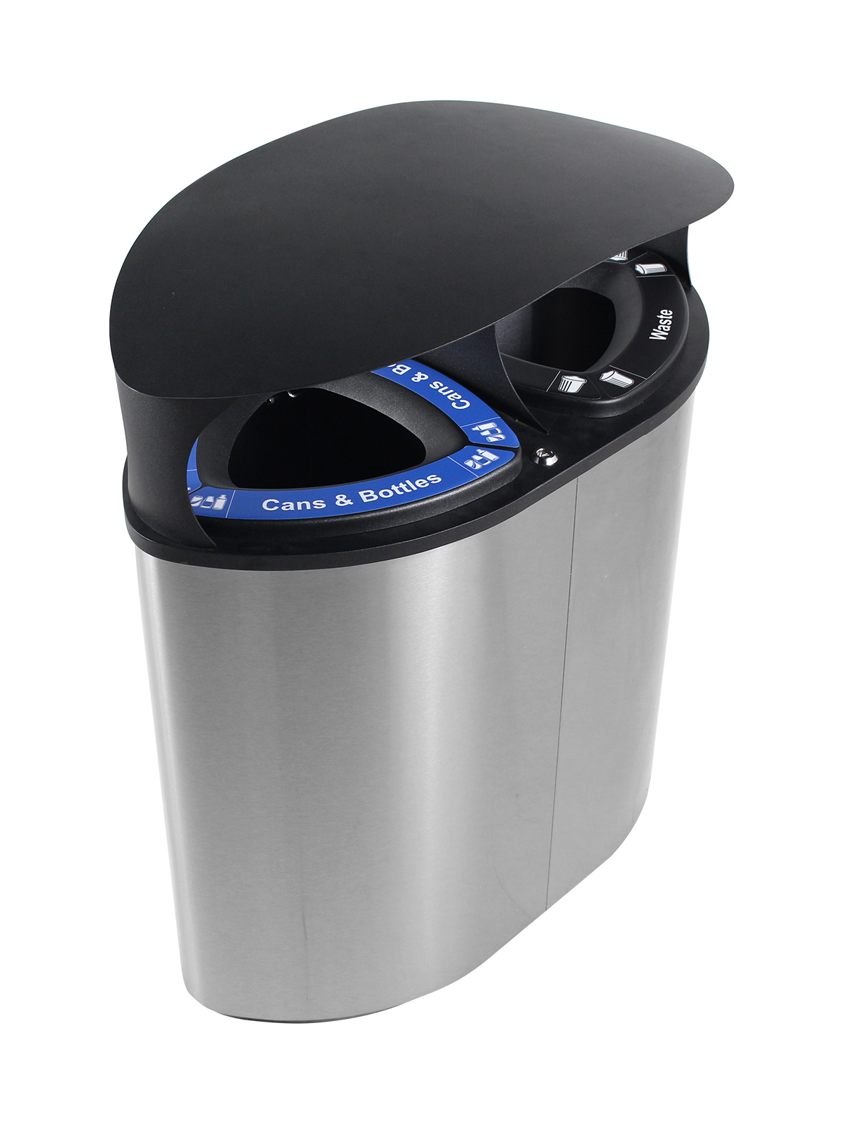 BOKA – Double – Canopy – Cans & Bottles-Waste – Full – Stainless Steel