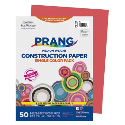 Prang (Formerly SunWorks) Construction Paper, Red, 9
