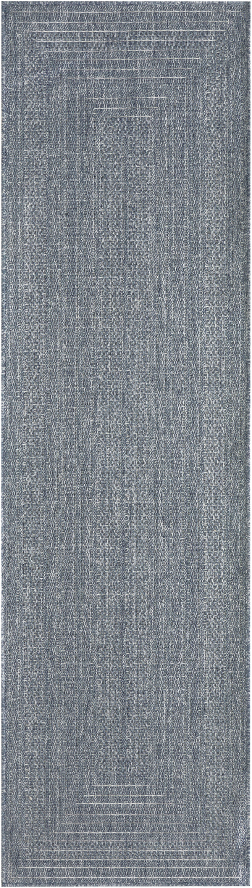 Nourison Tulum 2'2" x 10' Denim Outdoor Rug