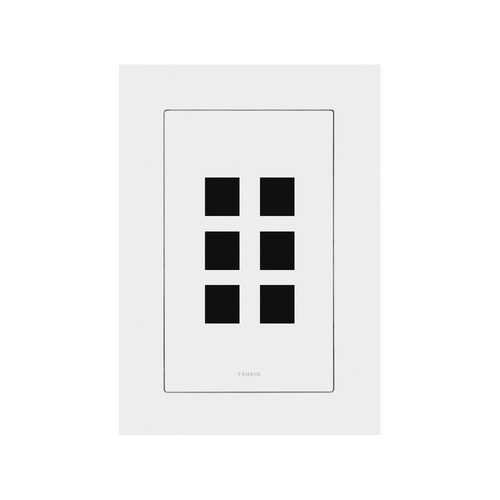 FASCIA | LEVITON 6-PORT DATA JACK- 41646 QUICKPORT FRAME