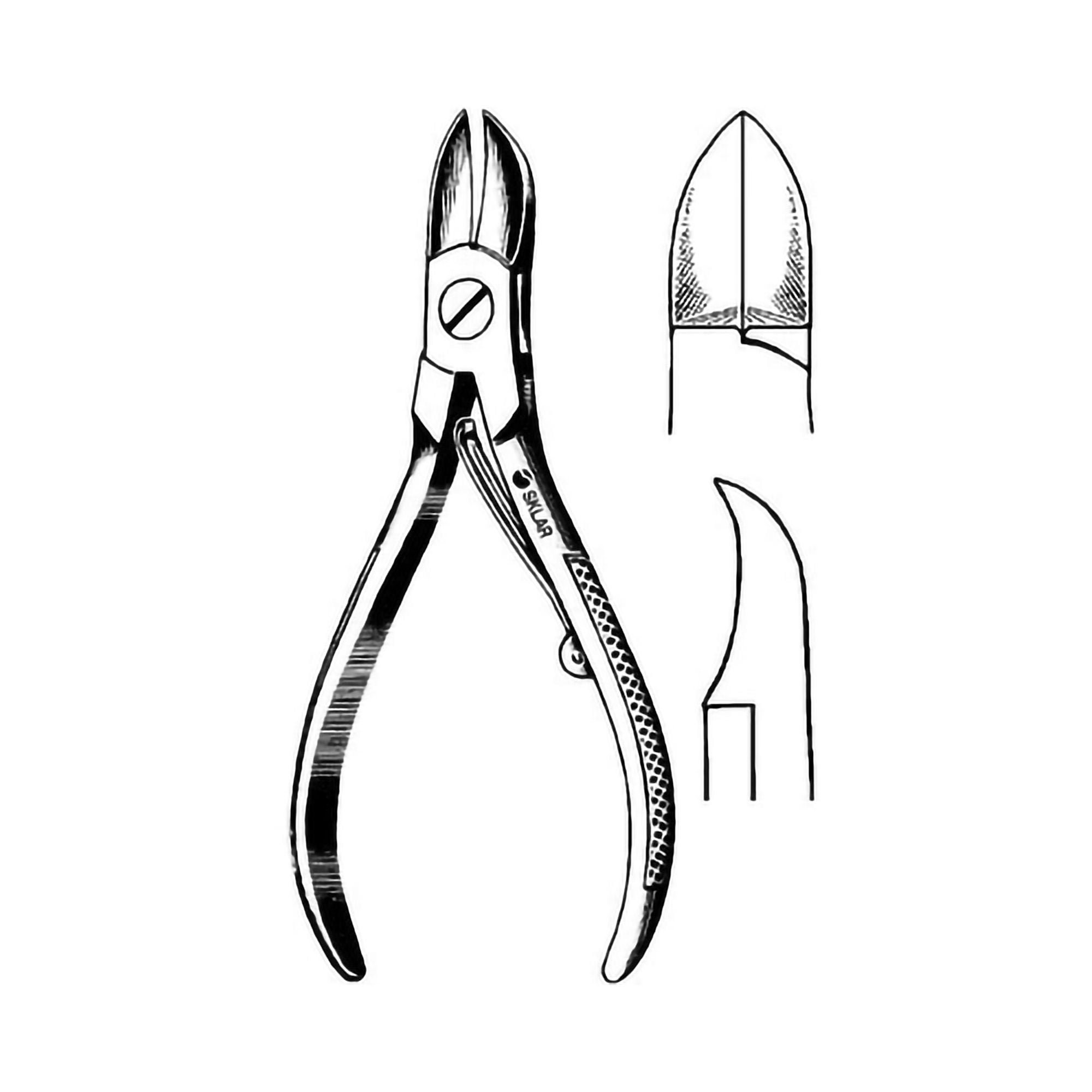 Nail Nipper Econo™ Straight Concave Jaw 4-1/2 Inch Length Pakistan Stainless Steel