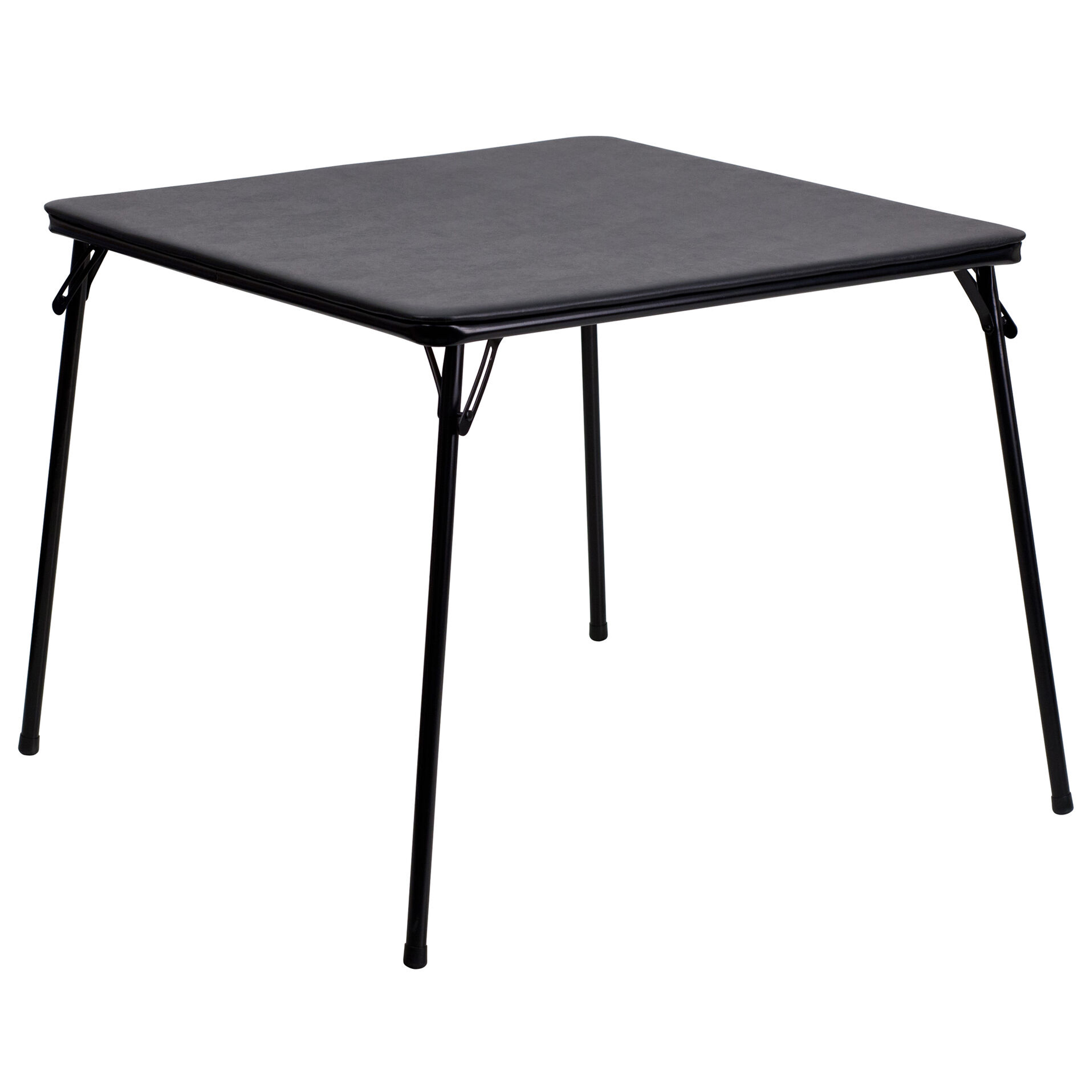 5 Piece Black Folding Game Room Card Table and Chair Set