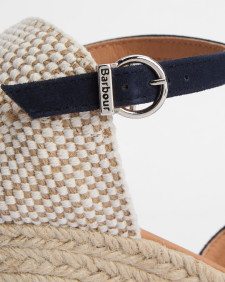 Elder Espadrille Wedges Navy Suede