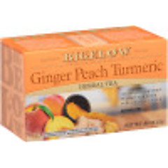 Ginger Peach Turmeric Herbal Tea - Case of 6 boxes - total of 108 teabags
