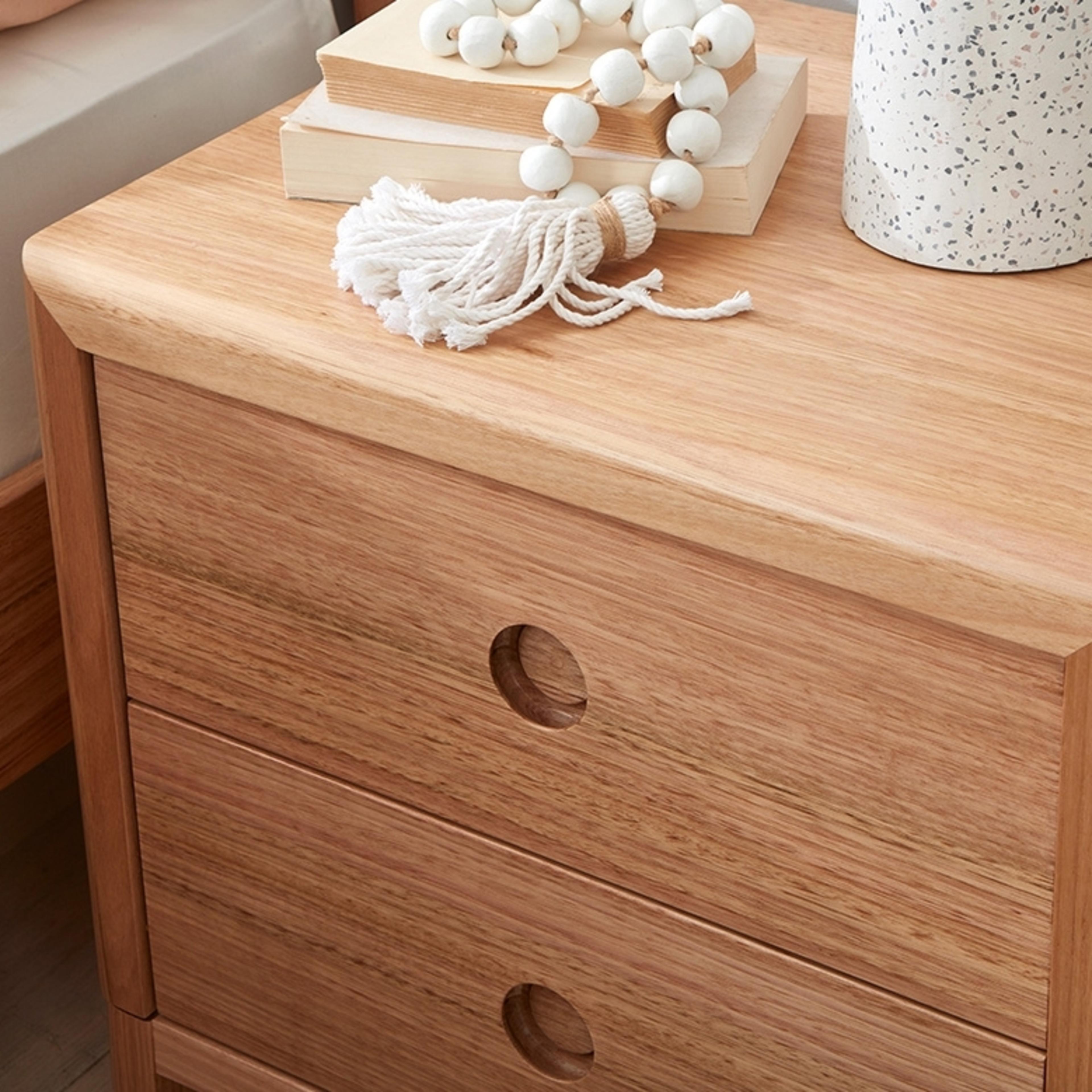 Detail image of the  Airlie Bedside Table (2 Drawer), Natural from Forty Winks