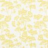 Yellow botanical-patterned wallpaper: delicate umbrella-shaped flower silhouettes repeating across a white background, covering a wall and lending a bright, airy, nature-inspired dÃ©cor to an interior space.