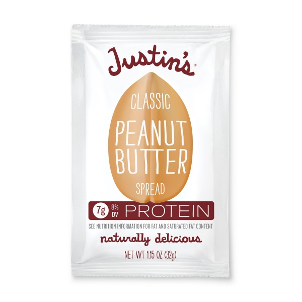 JUSTIN'S (r) Classic Peanut Butter 1.15 Squeeze Packs . C1CB - Front Center Inner Pack (Hi Res)