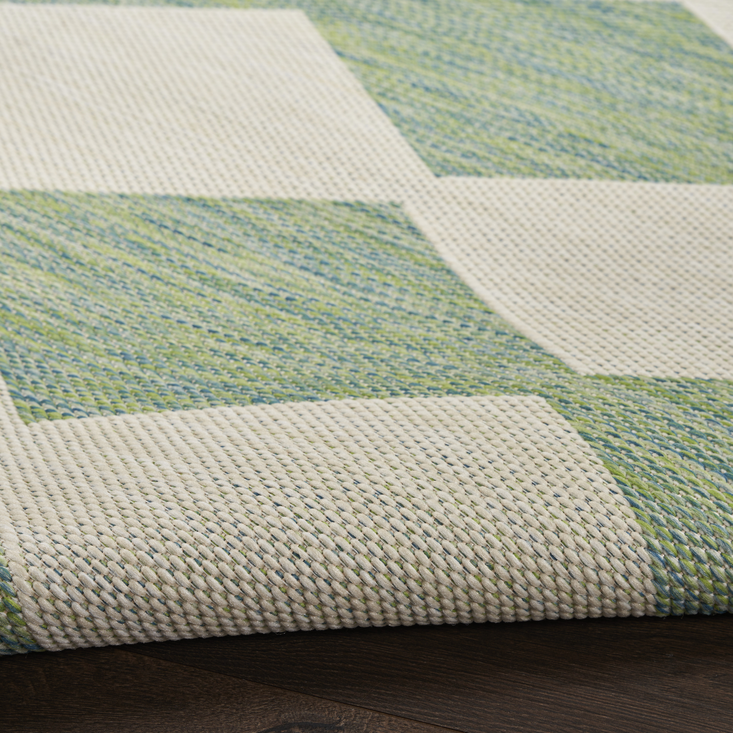 Nourison Positano 2' x 6' Blue Green Modern Rug