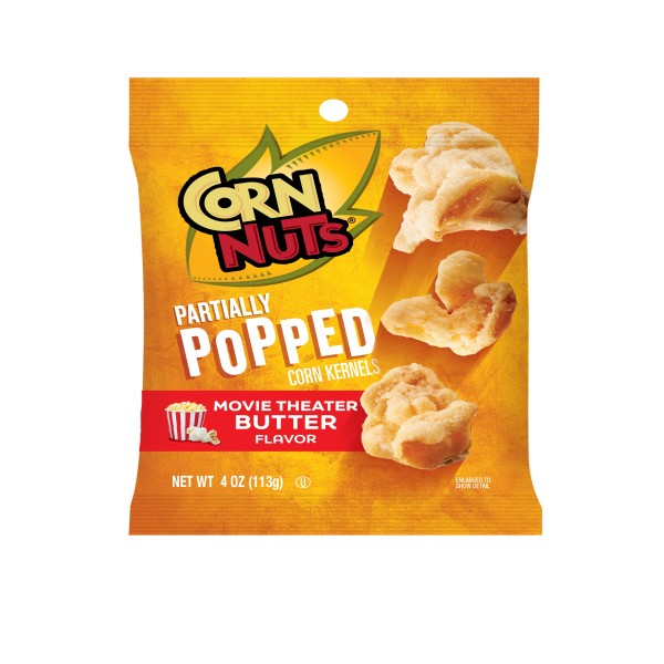 CORN NUTS(R) Partially Popped Movie Theater Butter, 3oz Pack of 12 . C1CB - Front Center Inner Pack (Hi Res)