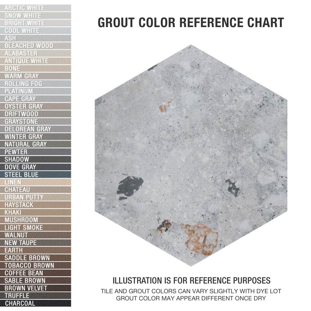 Recycle Hex River Multicolor 8-1/2 in. x 9-7/8 in. Porcelain Floor and Wall Tile