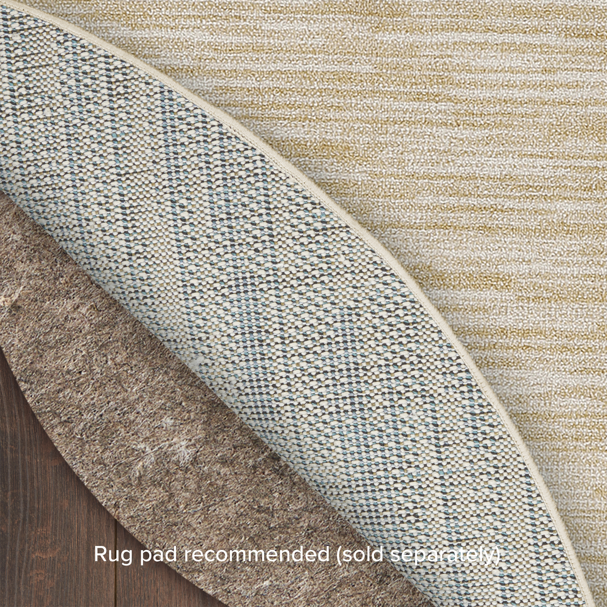 Nourison Nourison Essentials 6' x Round Ivory Gold Outdoor Rug