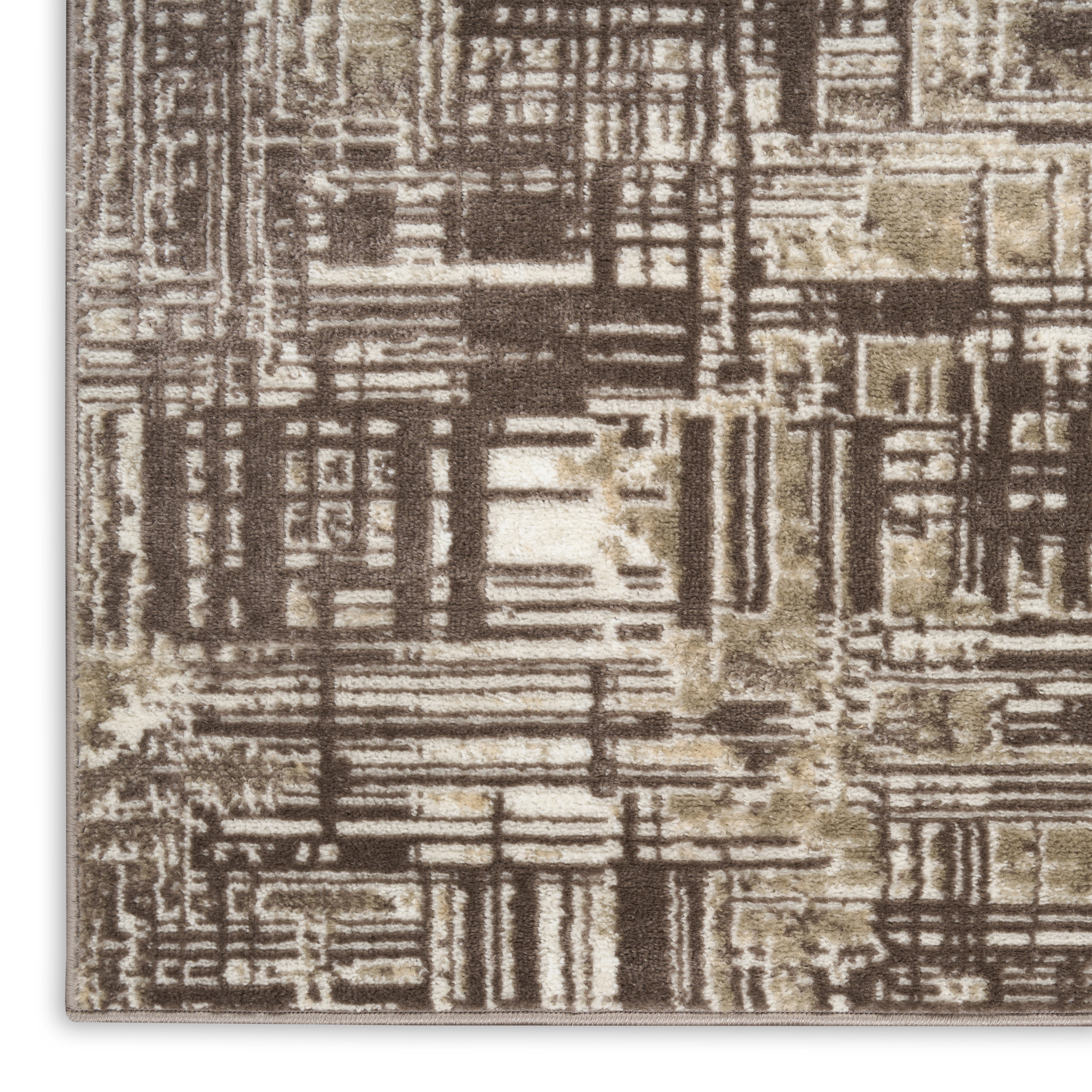 Nourison Dekor 2' x 4' Brown Modern Indoor Rug