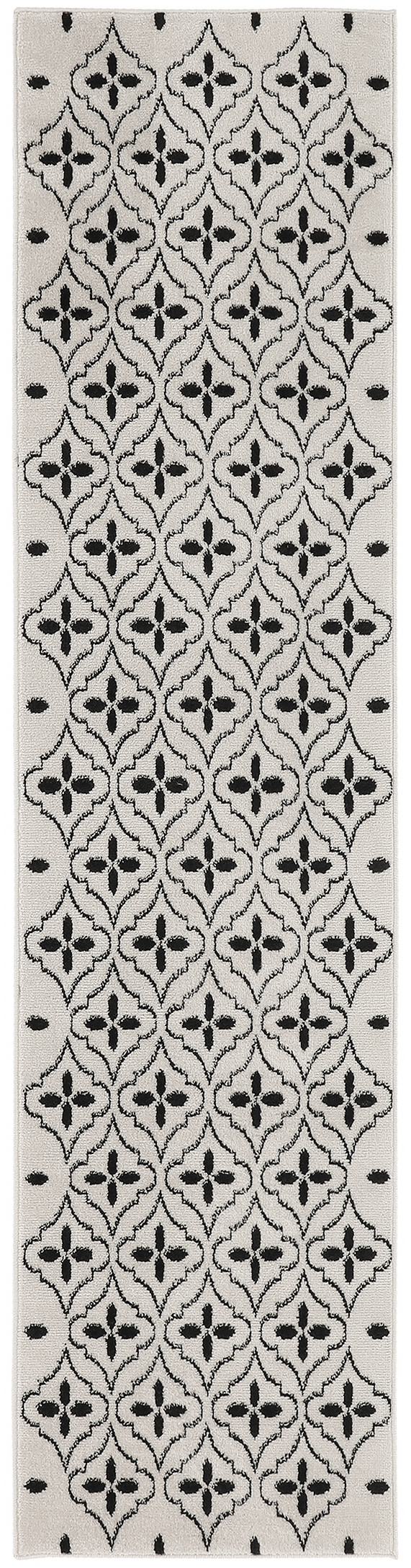 Nourison Nourison Essentials 2'2" x 7'6" Ivory Black Modern Rug