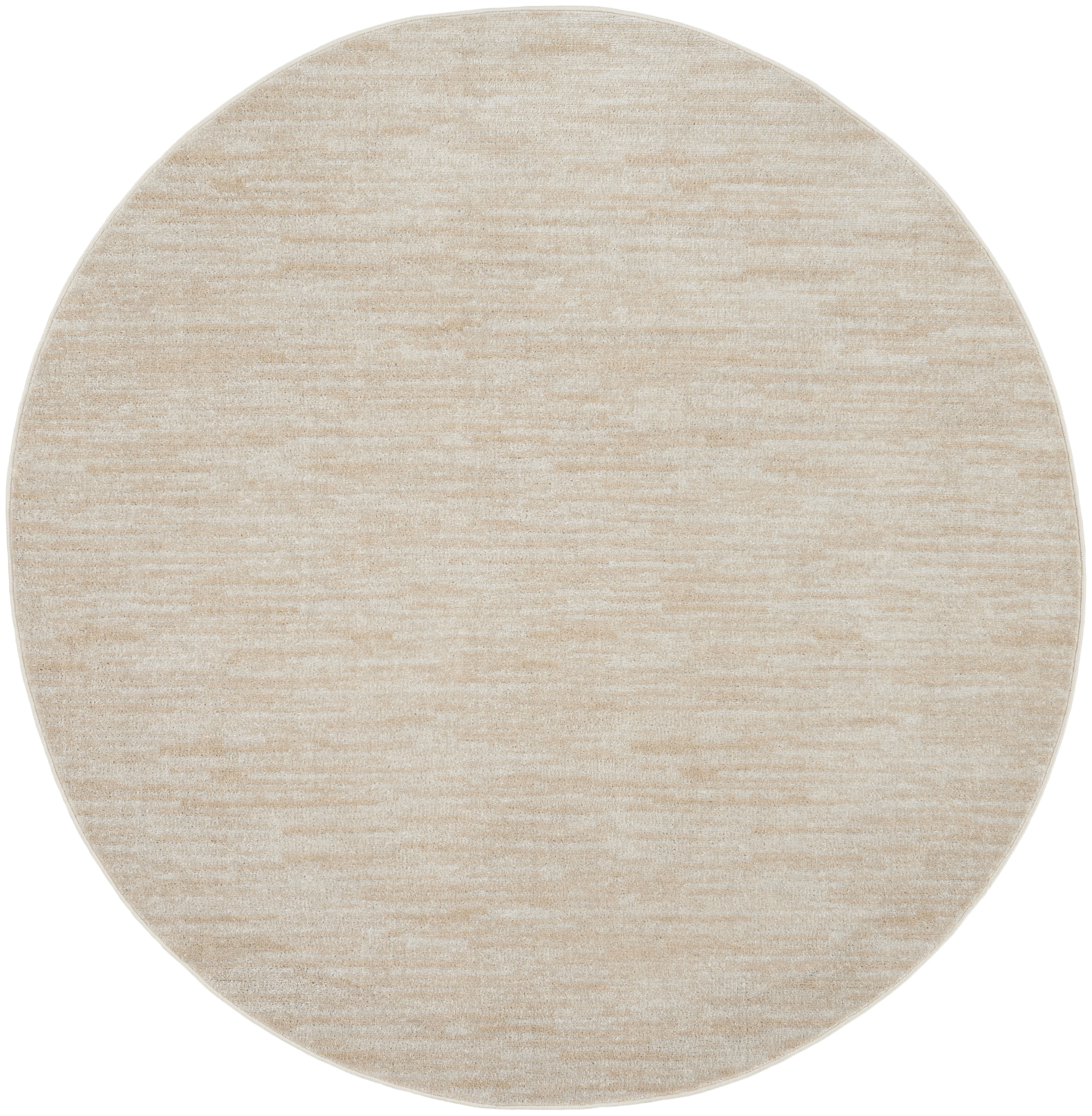 Nourison Nourison Essentials 4' x Round Ivory Beige Outdoor Rug