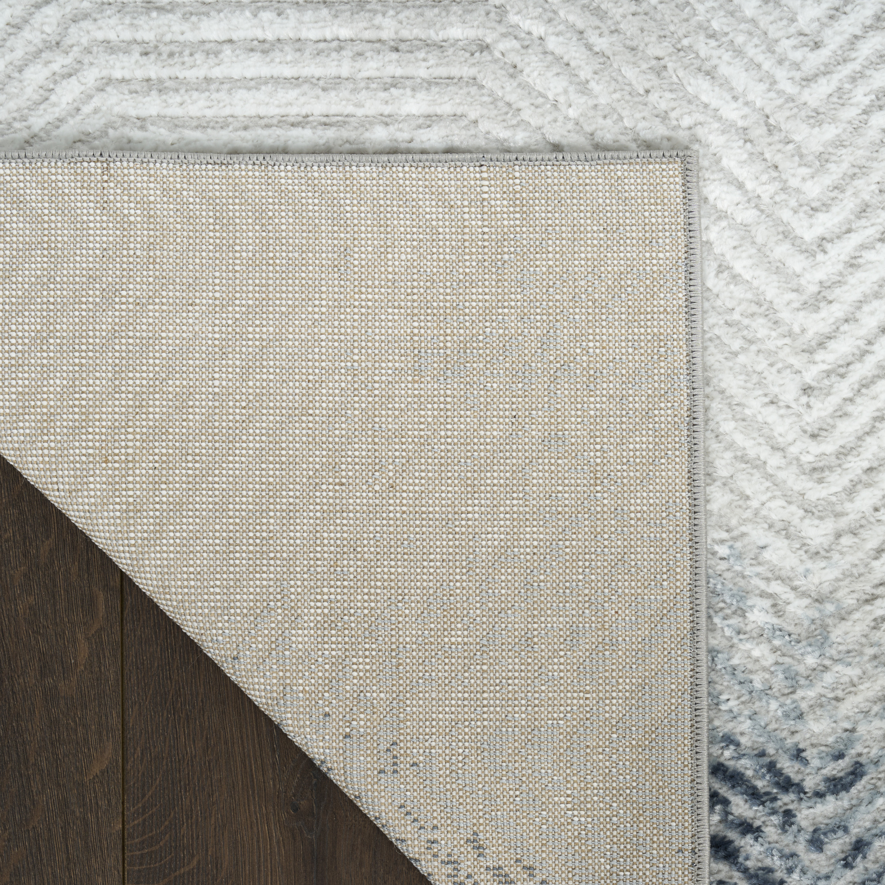 Nourison Dekor 7'10" x 9'10" Grey Navy Modern Indoor Rug