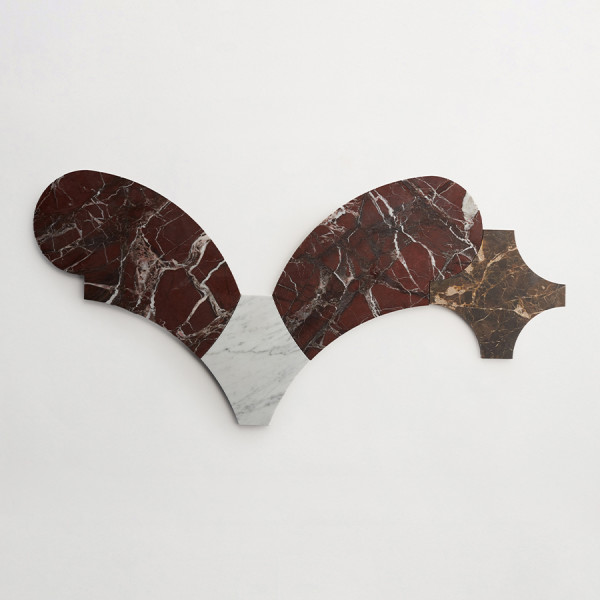 clé lapidary + cristina celestino | moscova floor | rosso italiano, iberian chocolate + carrara (bundle) | honed