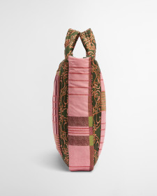 Barbour FARM Rio Maria Clara Tote Bag Pink Tartan