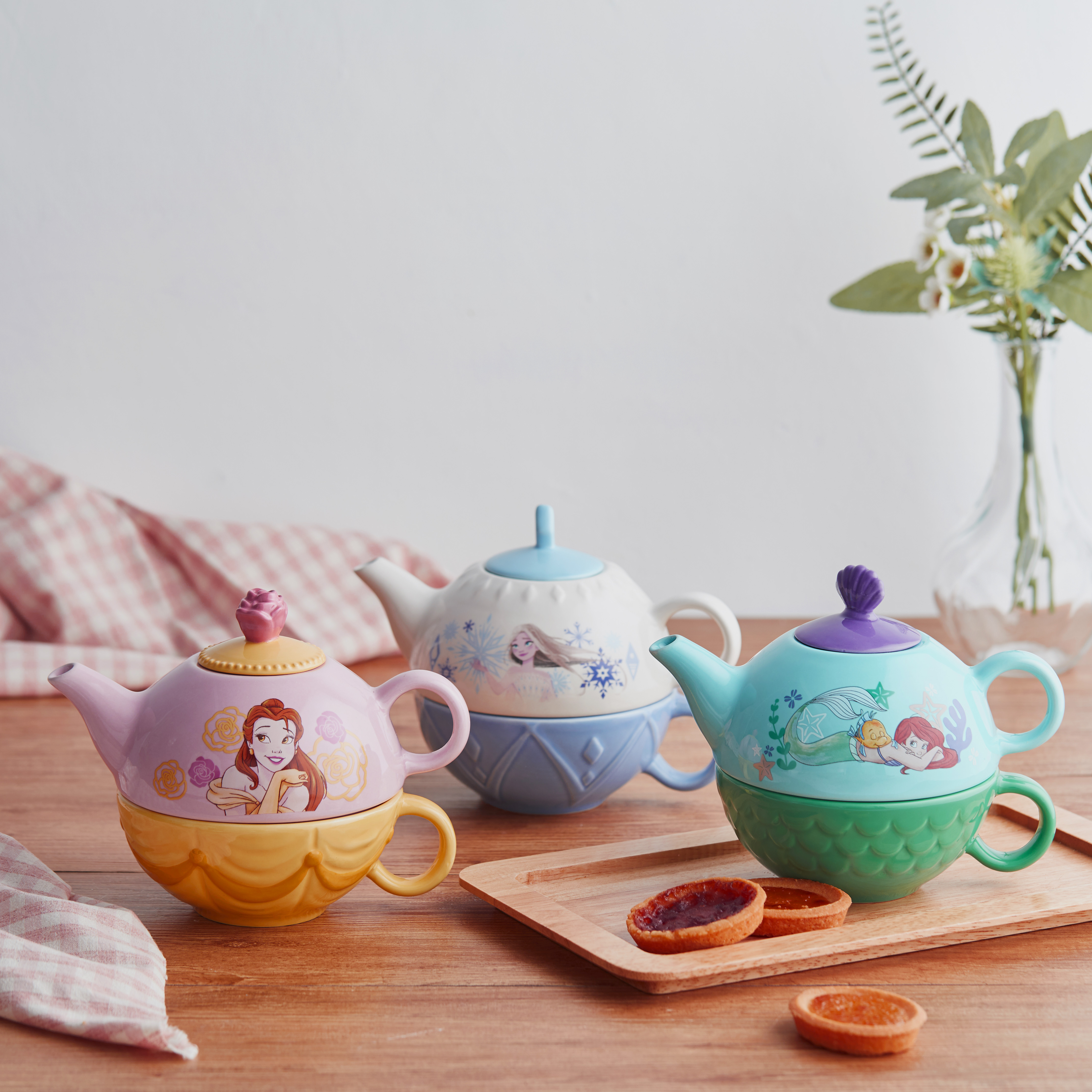 Disney The Little Mermaid Sculpted Ceramic Tea Set, Princess Ariel, 4-piece set slideshow image 7 Disney The Little Mermaid Sculpted Ceramic Tea Set, Princess Ariel, 4-piece set slideshow image 7