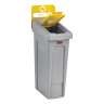 Rubbermaid Commercial, Slim Jim®, Bottles/Cans Insert, Rectangular, Resin, Yellow, Receptacle Lid
