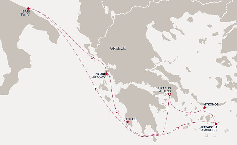 Itinerary map