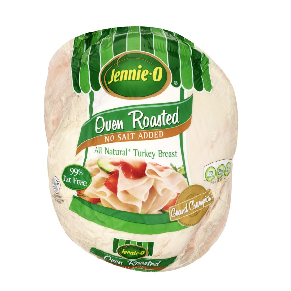 JENNIE-O(r) Premium Oven Roasted Turkey Breast No Salt Added, 2 pc . C1CB - Front Center Inner Pack (Hi Res)