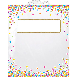 Hanging Confetti Pattern Storage/Book Bag, 11" x 16"