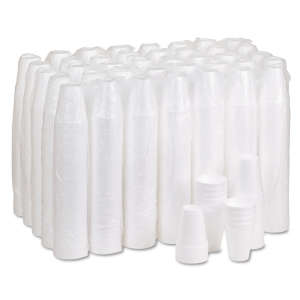 Dart, Foam Drink Cups, 10 oz, White