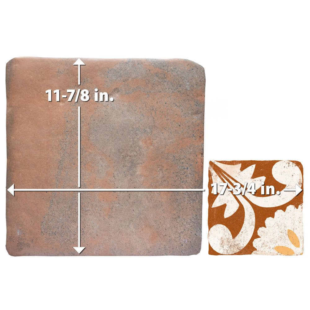 Benisa Marelle Cotto with Aida Taco 11-7/8 in. x 17-3/4 in. Porcelain Floor and Wall Tile