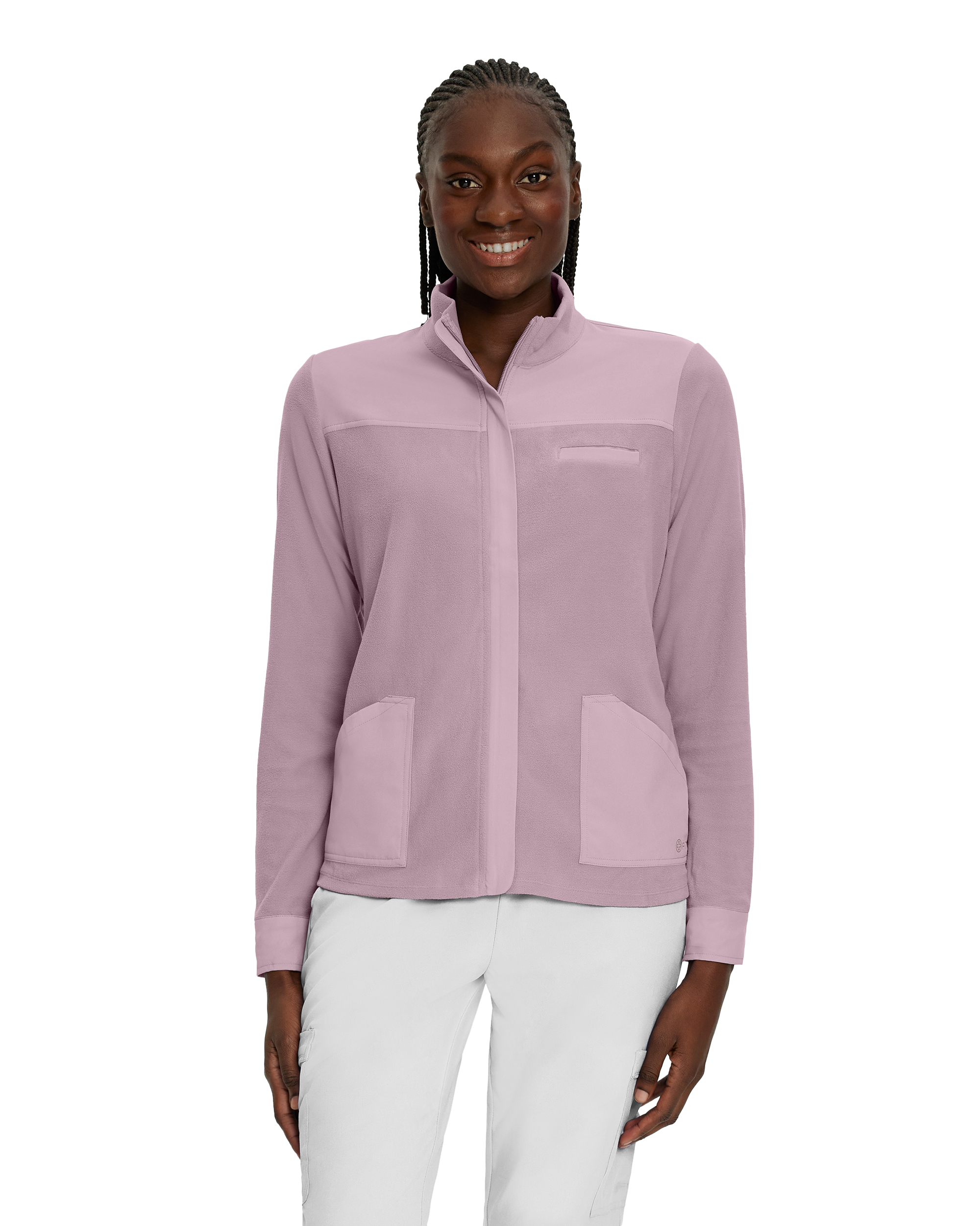 White Cross FIT Women‘s 3-Pocket Warm-Up Scrub Jacket-White Cross