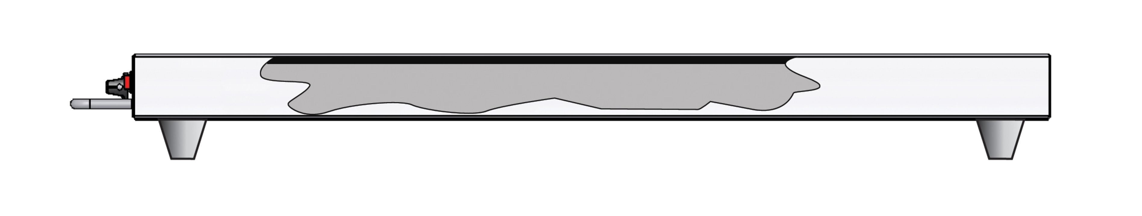 24-inch 120-volt Cayenne® left-aligned heated shelf